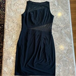 Vintage Y2K Anne Klein Black Embellished Dress (Size 4)